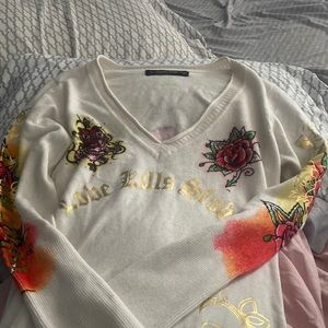 Ed hardy cream dress